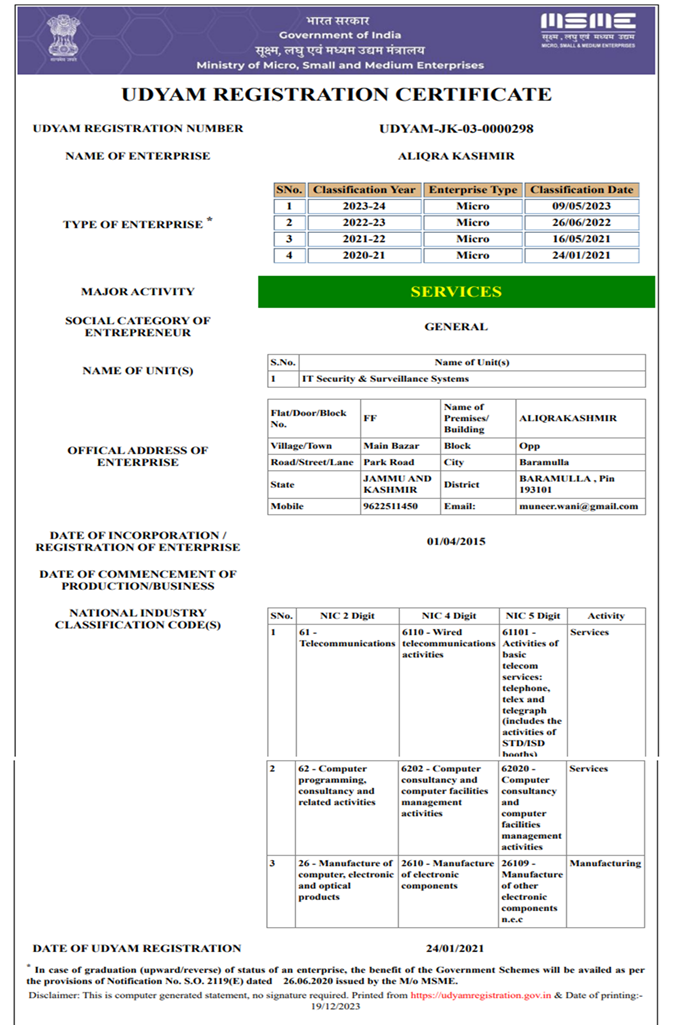 Certificate 1